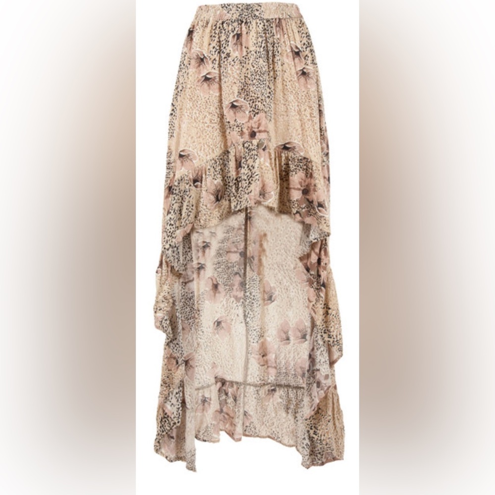 MINKPINK High Low Hedonist ruffled maxi skirt XS